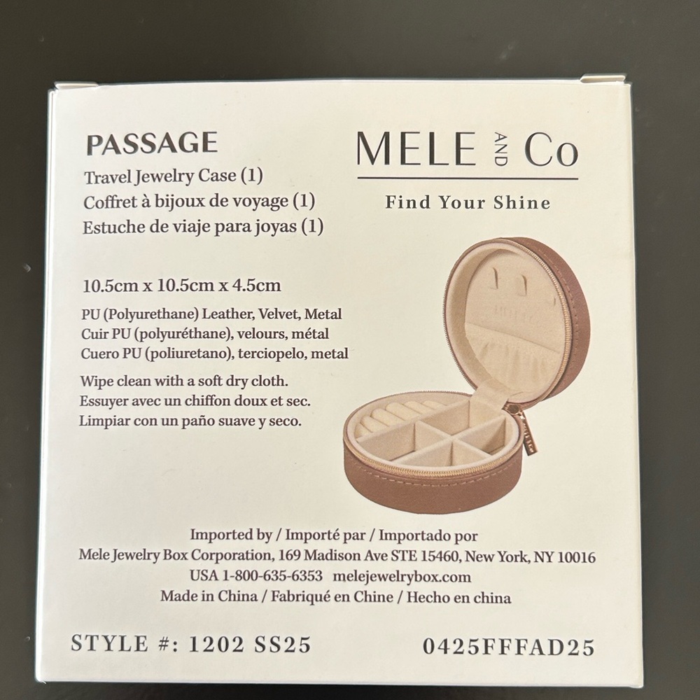 Mele and Co Stow and Go Mini Travel Jewelry Box NIB MSRP $35 - Picture 5 of 11